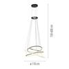 PAUL NEUHAUS LED závěsné svítidlo PURE E-Flying Rings elektrické 2700-5000K šedá mystic 2566-15