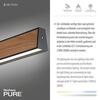 PAUL NEUHAUS LED závěsné svítidlo PURE-E-MOTION matná černá/dřevo, elektricky nastavitelná výška 2700-5000K PN 2570-79