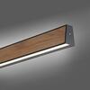 PAUL NEUHAUS LED závěsné svítidlo PURE-E-MOTION matná černá/dřevo, elektricky nastavitelná výška 2700-5000K PN 2570-79