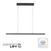 PAUL NEUHAUS LED závěsné svítidlo s Comfort Lift, antracit, nastavitelná výška, roztahovací 2700-5000K