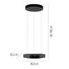 PAUL NEUHAUS LED závěsné svítidlo Q-STRETTO, černá, ZigBee 2200-5000K