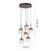 PAUL NEUHAUS LED závěsné svítidlo Q-KON 6-ramenné vícebarevné Smart Home ZigBee 2700-5000K PN 2744-70