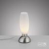 PAUL NEUHAUS LED stolní lampa stříbrná opálové sklo 3 krokové stmívání dotykovým stmívačem 3000K PN 4021-55