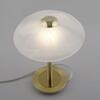 PAUL NEUHAUS LED stolní lampa matná mosaz alabastrový dekor sklo 3 krokové stmívání dotykovým stmívačem 3000K PN 4026-60