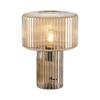 PAUL NEUHAUS stolní lampa jantarová barva, sklo tvaru houby, pr.25cm, vypínač