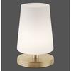 PAUL NEUHAUS LED stolní lampa v matné mosazi s decentním podlouhlým stínítkem na lampu 3000K PN 4146-60