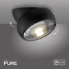 PAUL NEUHAUS LED stropní svítidlo PURE Move, černá , stmívatelné, nastavitelné a otočné 2700K