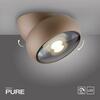 PAUL NEUHAUS LED stropní svítidlo PURE Move, bronzová, stmívatelné, nastavitelné a otočné 2700K