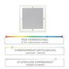 PAUL NEUHAUS LED stropní svítidlo, barva hliník, dálkový ovladač, RGB, CCT, paměť 2700-5000K