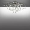 PAUL NEUHAUS Závěsná lampa lustr, stříbrná, skleněné přívěsky, pěkná hra světla PN 8090-55