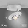 PAUL NEUHAUS LED stropní svítidlo PURE Oculis, bílá, stmívatelné, otočné a nastavitelné 2700K