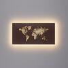 PAUL NEUHAUS LED nástěnné svítidlo barva rzi obraz s osvětlením mapa světa 3000K PN 9056-48