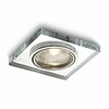 VÝPRODEJ VZORKU RENDL MIRROLA SQ zápustná náklopná mirror/čiré sklo 230V GU10 50W R10278