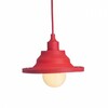 RENDL AMICI závěsná silikonová lampa červená 230V E27 42W R10619