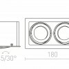 RENDL FIZZ II náklopná hliník 12V GU5,3 2x50W R10147