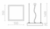 RENDL STRUCTURAL 55X55 závěsná bílá 230V 2G11 3x36W R10259
