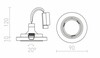 RENDL MIRROLA R zápustná náklopná mirror/čiré sklo 230V GU10 50W R10279