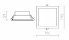RENDL SEEYOU 15 čtvercová zápustná bílá 230V/350mA LED 16W 3000K R10300