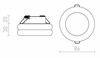 RENDL OSONA S kruhová zápustná satinovaný akryl 230V/350mA LED 3x1W 3000K R10301