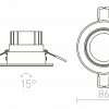 RENDL MIRO zápustná nerez 230V/350mA LED 3W 3000K R10420