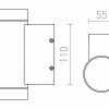 RENDL MIZZI II stříbrnošedá 230V GU10 2x35W IP54 R10553