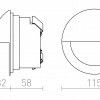 RENDL ASTERIA zápustná stříbrnošedá 230V LED 3W IP54 3000K R10558