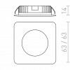 RENDL INEZ SQ chrom 12= LED 3W IP44 3000K R10587