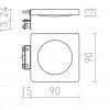 RENDL YOLO SQ nad zrcadlo chrom 12V DC LED 4W IP44 3000K R10588