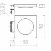 RENDL YOLO SQ nad zrcadlo chrom 12V DC LED 4W IP44 3000K R10588