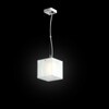 RENDL LUCIA 15x15 závěsná satinované sklo/chrom 230V G9 33W R10628