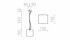 RENDL LUCIA 15x15 závěsná satinované sklo/chrom 230V G9 33W R10628
