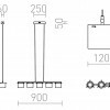 RENDL ESTRA V závěsná bílá čiré sklo 230V LED 5x5W 3000K R11678