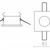 RENDL SPLASH SQ zápustná chrom 230V GU10 50W IP65 R11735