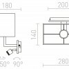 RENDL PLAZA nástěnná s LED bodovkou bílá chrom 230V E27 LED 42+3W 3000K R11982