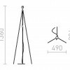 RENDL NYC TRIPOD stojanový podstavec chrom 230V E27 42W R11992