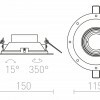 IPSO R frameless bílá 230V GU10 50W