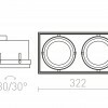 RENDL ELECTRA II černá 12V G53 2x50W R12051