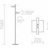 RENDL FADO stojanová černá 230V LED 2x3W 45° 3000K R12475