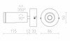 RENDL BOGARD I nástěnná matný nikl 230V LED 5W 40° 3000K R12502
