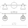 RENDL ROSITA II nástěnná bílá/stříbrnošedá 230V LED GU10 2x9W R12509