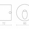 RENDL ELICA R zápustná česaný hliník 230V LED 3W IP54 3000K R12528