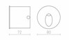 RENDL ELICA R zápustná česaný hliník 230V LED 3W IP54 3000K R12528