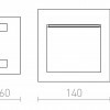 RENDL GORDIQ M zápustná bílá 230V LED 3W IP65 3000K R12535