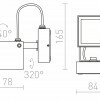 RENDL BORA nástěnná antracitová 230V LED 6W 44° IP54 3000K R12578