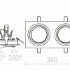 RENDL PASADENA G53 SQ II bílá 12V G53 2x50W R12703