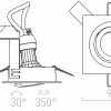 RENDL PASADENA GU10 SQ I zápustná česaný hliník 230V GU10 50W R12709