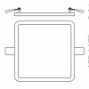 RENDL HUE SQ 17 zápustná černý chrom 230V LED 18W 3000K R12781