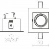 RENDL BONDY I zápustná bílá 230V LED 7W 24° 3000K R12856