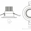 RENDL SPARKLE zápustná leštěný hliník 230V LED 5W 24° 3000K R12861