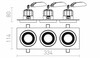 RENDL SHARM SQ III zápustná hnědá/perleťová zlatá 230V LED 3x10W 24° 3000K R13262